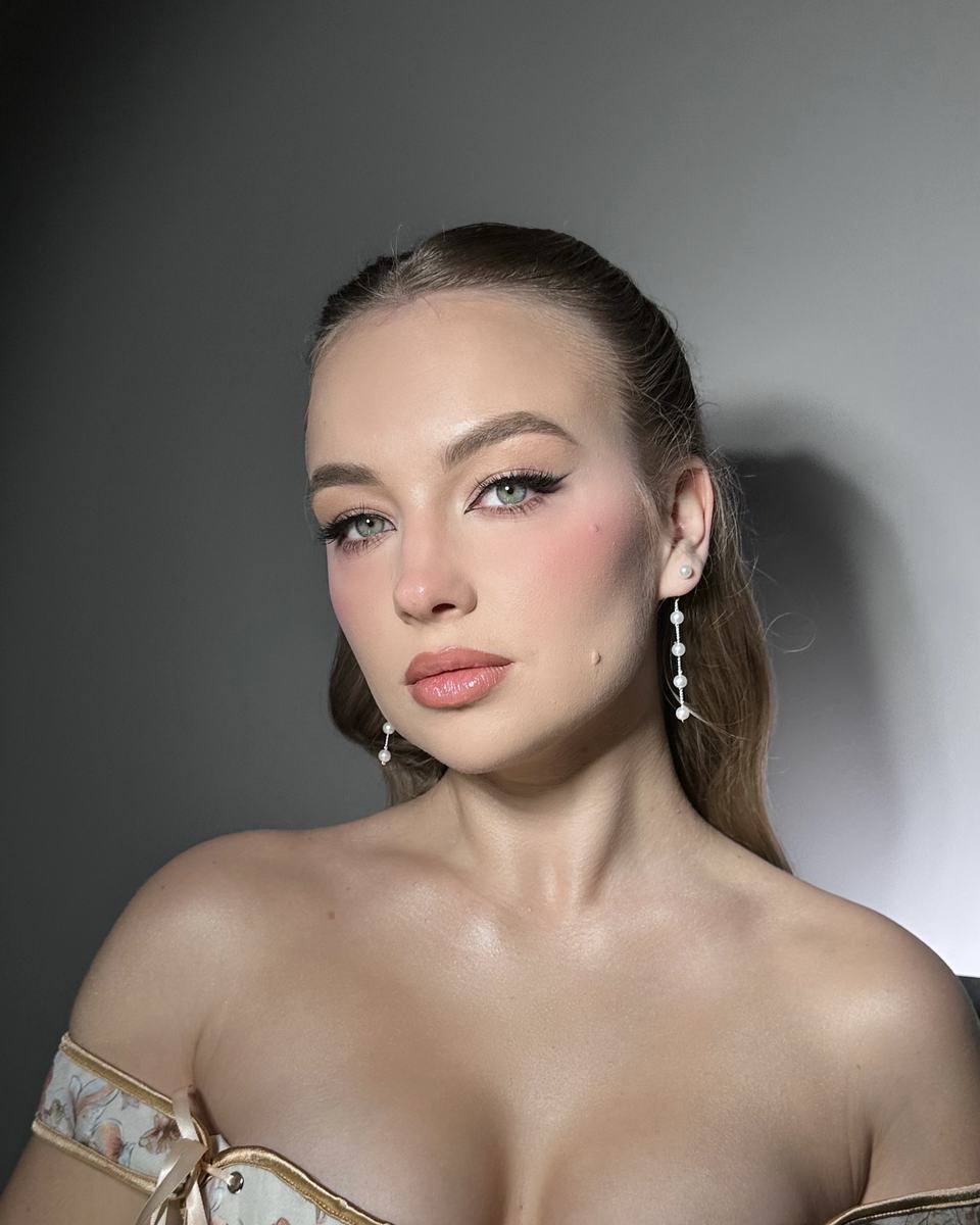 Soft glam bridal makeup in Huntington Beach by Blossom Beauty Team