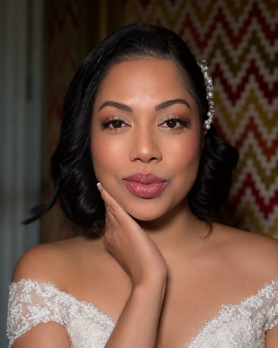 Bridal makeup in Huntington Beach by Blossom Beauty Team